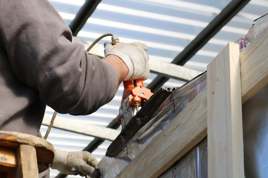 Technician using tools during a service visit